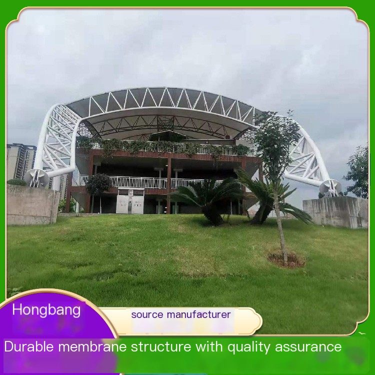 Customized tensioned membrane design by Hongbang manufacturer for parking shed landscape shed project with beautiful national st