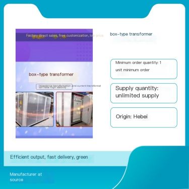 S9 series three-phase oil immersed transformer with high-efficiency, energy-saving, stable and reliable all copper winding