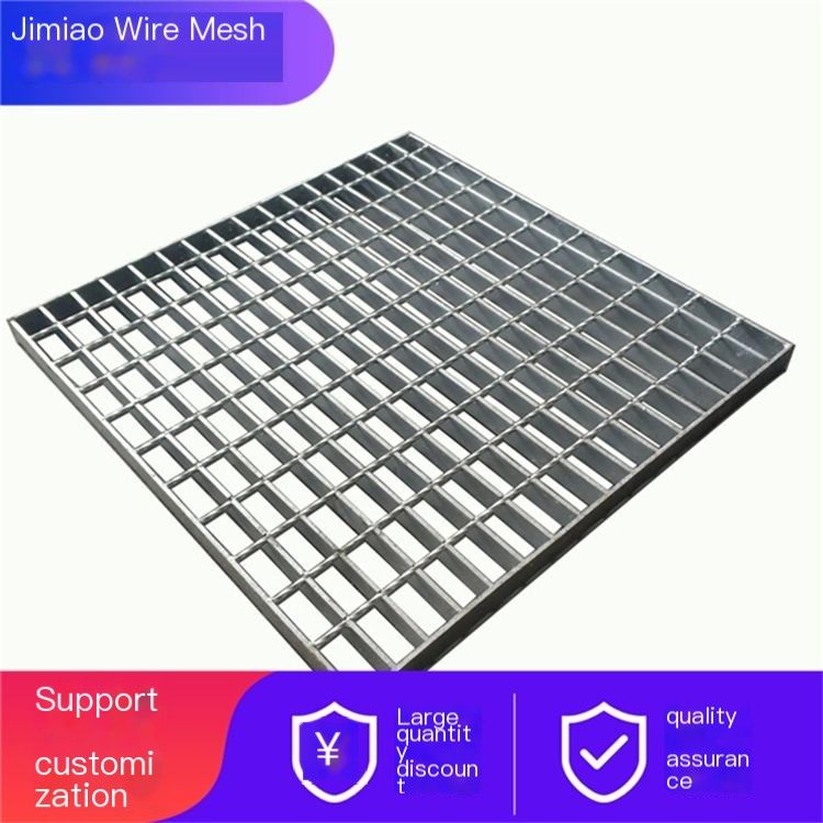 Jimiao G305 /30 /100 Steel Grating Hot dip Galvanized Anti slip Grille Stair Steps/Trench Cover Customization
