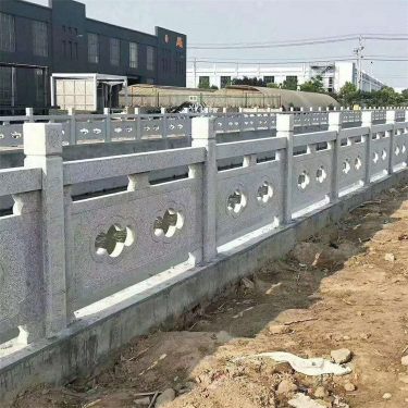 Park Marble Stone Fence Pole River Scenic Area Stone Fence Board Flag Raising Platform Stone Fence