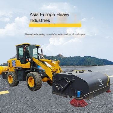 road gravel sweeper loader type ground sweeper new style site sweeper with spray dust removal