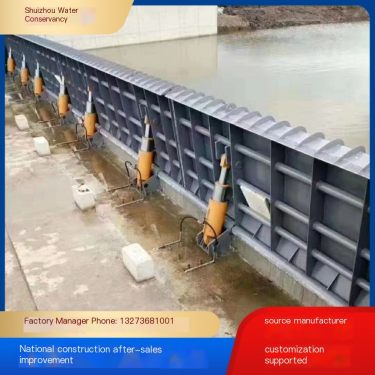 Hydraulic flap gate supplies large-scale steel dam gate landscape steel dam water conservancy