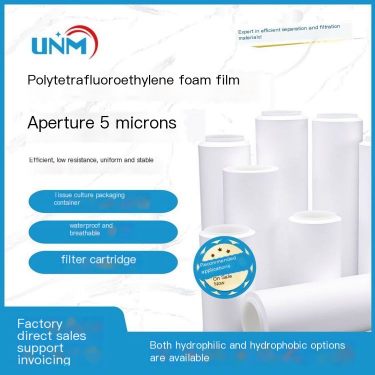 Youkefa PTFE bubble point membrane pore size 5 μ m liquid filtration membrane PTFE microporous membrane acid and alkali resistan