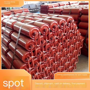 Parallel idler belt conveyor rubber roller wear-resistant material structure design reasonable flame retardant and anti-static c