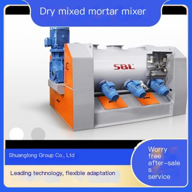 Intelligent one click start stop adaptation for efficient mixing of various mortars for dry mixed mortar mixer