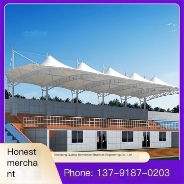 Stadium membrane structure grandstand, zoo spectator stand, sunshade with high tear resistance strength