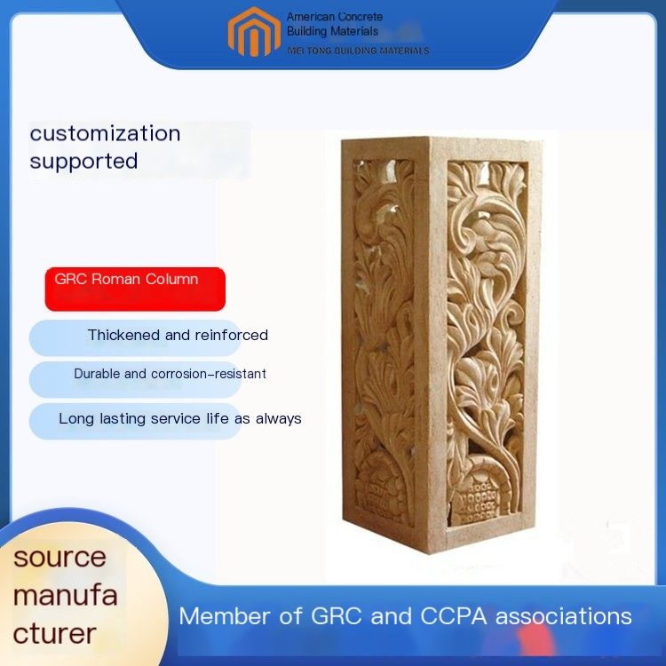 Professional manufacturer supplying GRC components, cement components, exterior wall window line sets, Roman column processing