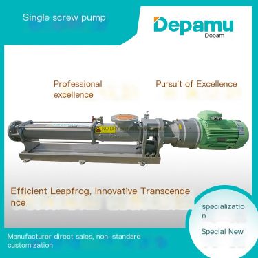 Depam Single Screw Pump G-Type L-type Concrete Preparation Mud Conveying High Temperature and Wear Resistance Customizable