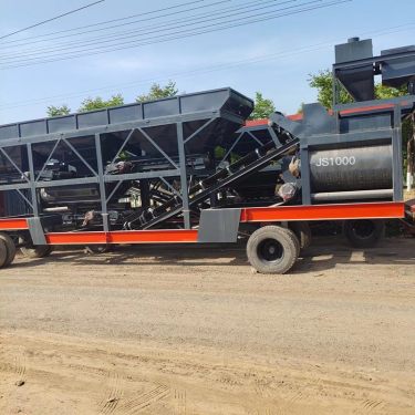 Simple small mobile mixing plant Peak Machinery cement sand and gravel mixing equipment supports customization