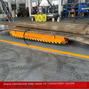Boyu 5-ton electric flat car steel pipe flat transfer car generator trackless leveling car hydraulic steering customizable