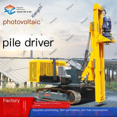 Xiangchi Manufacturer Photovoltaic Pile Driver Drilling 5-meter Crawler Spiral Drilling Machine with High Torque and Fast Drilli