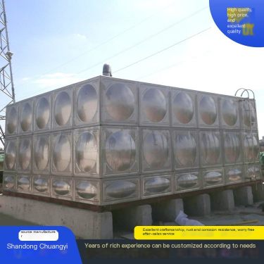 Chuangyi 304 stainless steel square insulated water tank corrosion-resistant industrial fire water storage anti-wear and corrosi