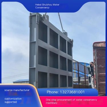 Steel dam gate hydraulic automatic control flap water conservancy engineering river landscape flap gate lifting dam