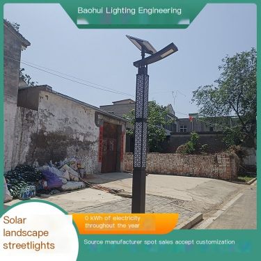 Baohui Outdoor 6-meter Single Head Double Head Solar Street Lamp Suitable for Rural Road Lighting in Community Parks