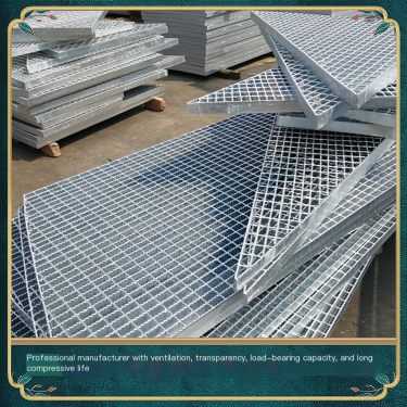 Galvanized heavy-duty toothed steel grating platform tread plate composite pattern cover plate supports customization