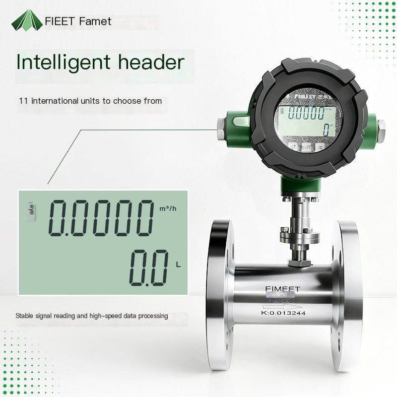 Famet LWGY Water Oil Liquid Turbine Flow Meter Methanol Fuel DN4 /6 /10 Small Diameter Explosion proof High Temperature Type