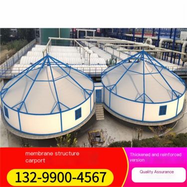Customized membrane structure for anti suspended membrane sewage sealing and covering with gas collection hood, easy to build, r