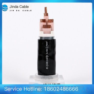 Jinda Cable Power Cable ZC-YJV22 3X150+1X70 Cross linked Polyethylene Insulated Cable