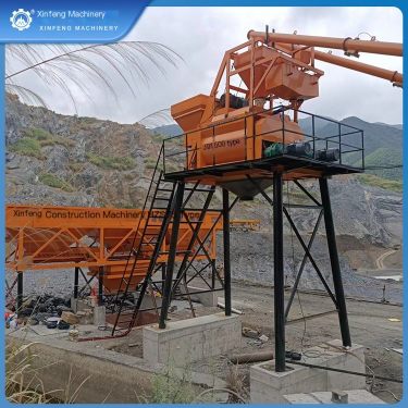 Xinfeng Construction Machinery Complete Automatic Concrete Mixing Station Equipment Complete Production Line HZS75 Hot Selling