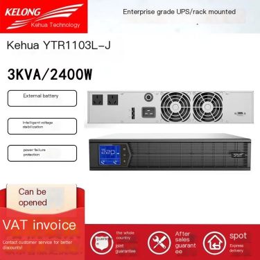 Kehua Rack mounted Online UPS Uninterruptible Power Supply YTR1103L-J /3KVA /2700W Power Failure Endurance