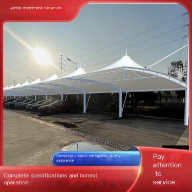 Outdoor membrane structure carport community school charging pile electric carport Jemit material is hard and durable