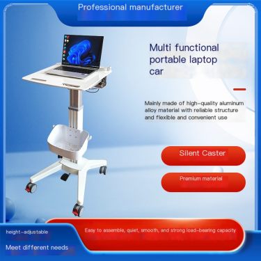 Laptop trolley with integrated lifting and locking, provided by the manufacturer for anti-theft purposes