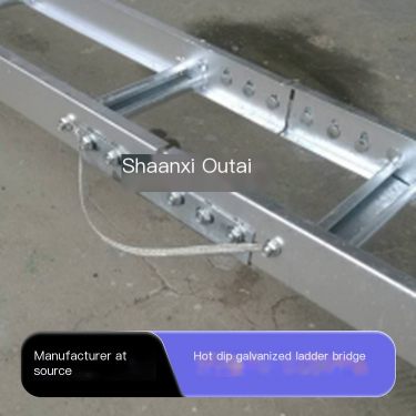 Hot dip galvanized ladder type cable tray for power cable laying with long service life and corrosion resistance