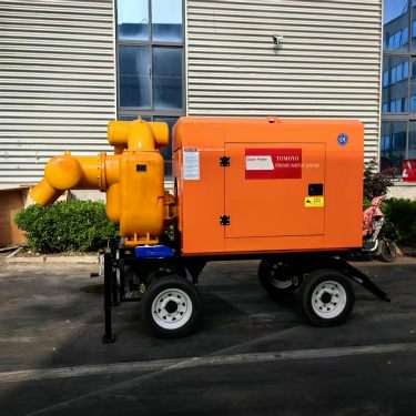 Daze Power Factory 1200m ³/h mobile flood control pump truck trailer pump 120 cubic meter suction pump