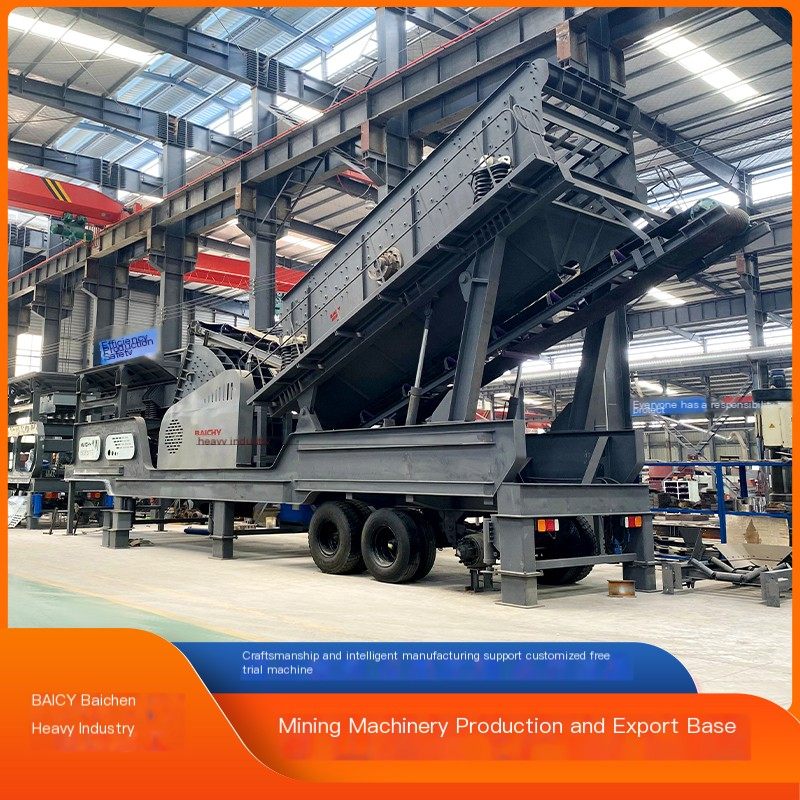 Construction waste mobile crusher price vehicle mounted concrete crushing station