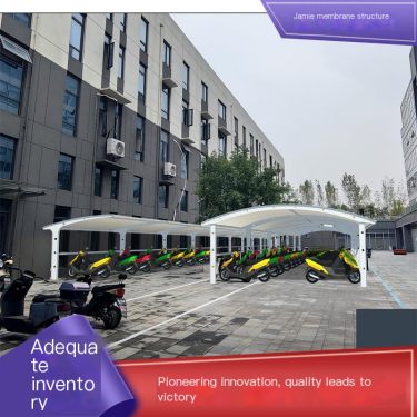 Double membrane structure carport landscape tension film design and installation can be customized as needed for car sunshade an