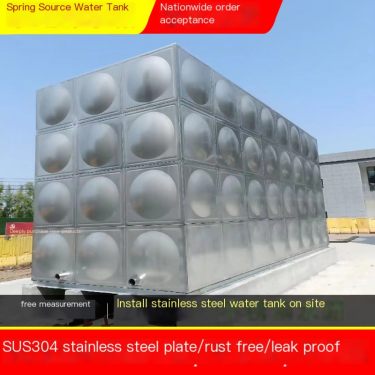 Quanzhiyuan Fire Protection Integrated Water Tank Pump Room 304 Stainless Steel Square Welded Assembled Water Tank Supports Cust