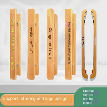 Xinglei Metal Long Strip Bentwood Handle Handmade Customized Curved Solid Wood Suitable for Various Public Places