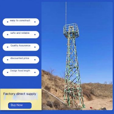 Baijie Iron Tower Monitoring Camera Pole Steel Structure Processing Forest Fire Protection Observation Tower River Wetland Monit