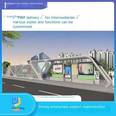 Manufacturer of intelligent bus shelters, providing free design stainless steel bus stop shelters for customized bus stops
