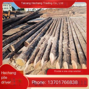 Wholesale of river wooden piles, manufacturer of deep well pine wood piles and fir wood piles