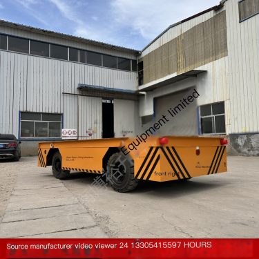 Boyu Trackless Rubber Wheel Flat Car Differential Bridge Structure Electric Flat Car 10 ton Battery Flat Car Transfer Vehicle