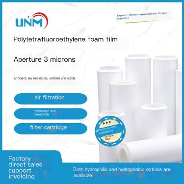 Youkefa PTFE bubble point membrane pore size 3 μ m liquid filtration membrane PTFE microporous membrane acid and alkali resistan