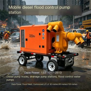 Dazhe Power 200-1500 cubic meter diesel water pump comprehensive pipe gallery cleaning and large flow transmission emergency