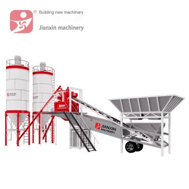 Jianxin Machinery Mobile Mixing Plant Free Foundation Concrete Mobile Mixing Equipment