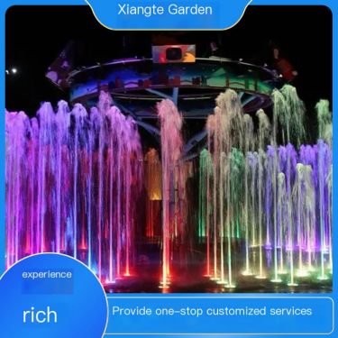 Gas Explosion Music Fountain Durable Computer Program Control Craftsmanship Excellent Xiangte