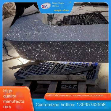 Manufacturer customizes GRC new transparent material flower landscape tree pool large art planting pool luminous bench