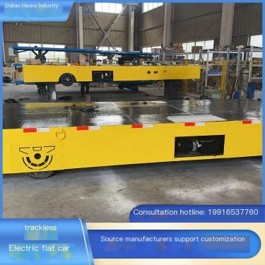 Shilian Heavy Industry Battery Flat Car 10 ton Electric Leveling Car Workshop Rail Flat Car Factory Trackless Handling Vehicle