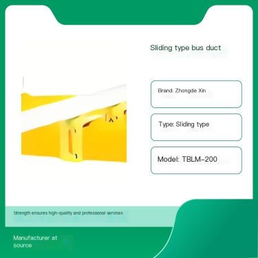 Zhongde Xin Sliding Connection Busway Current Transmission Stable Installation Convenient and Compact Structure