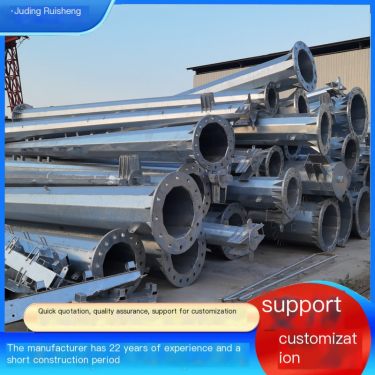 Design and Construction of 35KV Steel Pipe Electric Pole and Power Tower for Power Transmission Lines Produced by Juding