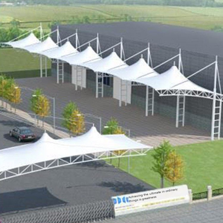 Yamei Door to Door Installation of Membrane Structure in Venue Stand with Irregular Transparency