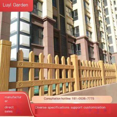 Anti corrosion wood cement guardrail Outdoor garden cement imitation wood fence Scenic area railing Wooden garden Scenic area wo