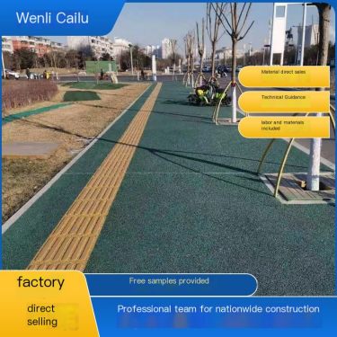 Wenli Cailu Cast in situ Jingang tactile paving Permeable Concrete tactile paving Material Asphalt Pavement Polymer tactile pavi