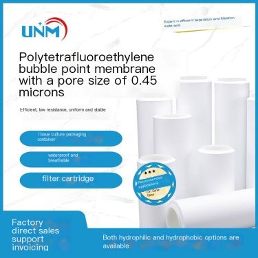 PTFE folding filter cartridge 0.45 μ m pore size PTFE filter membrane PTFE film hydrophobic