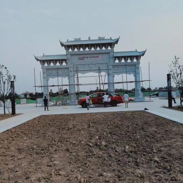 The source manufacturer of the Qingshi memorial archway provides free design support for customized door-to-door installation -