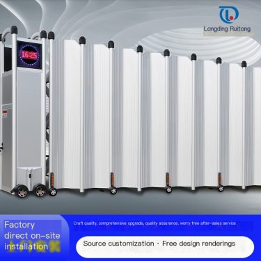 Beijing Factory Closed Electric Telescopic Door Remote Control Telescopic Door Opening Door Installation